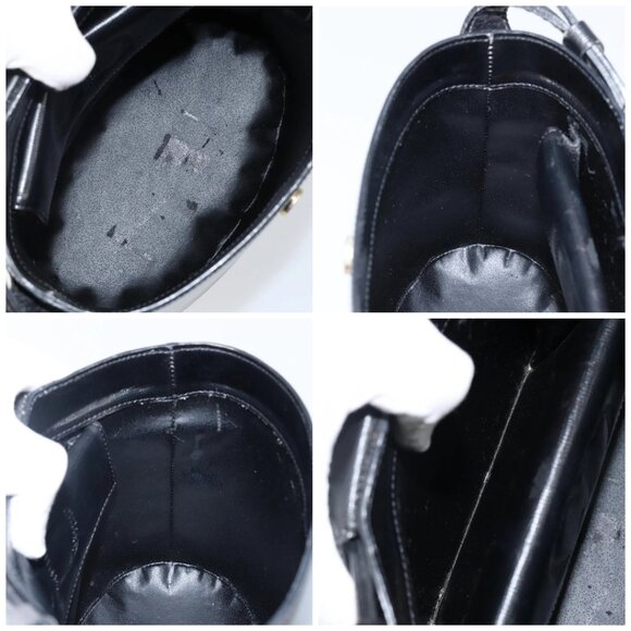 Christian Dior Hand Bag Leather Black Gold Auth BA6007 - Picture 15 of 16